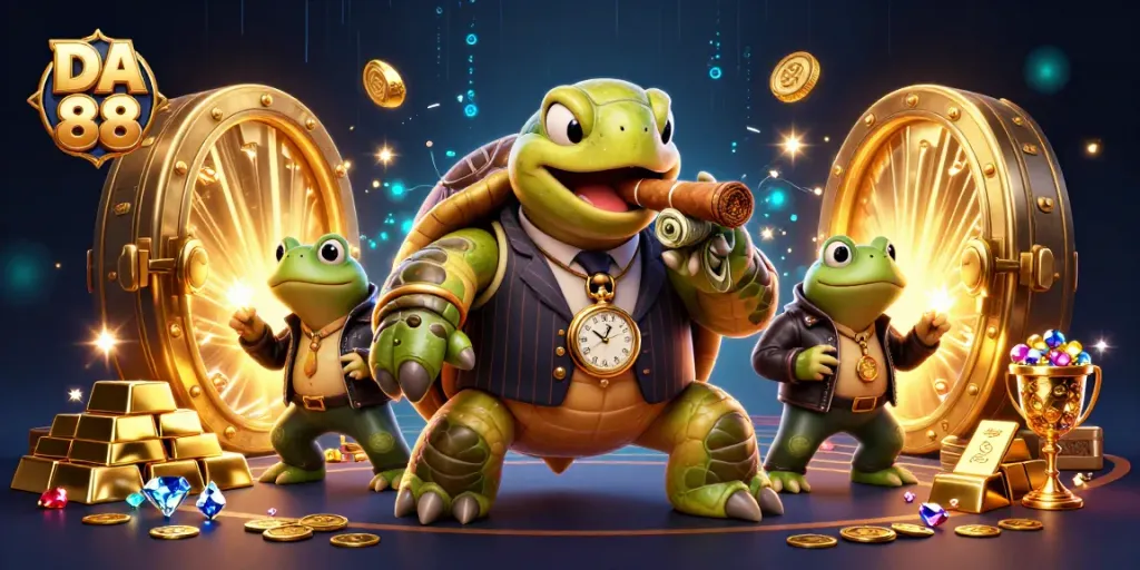 Engage in DA 88's thrilling casino experience with dynamic characters, treasures, and vibrant gaming atmosphere.