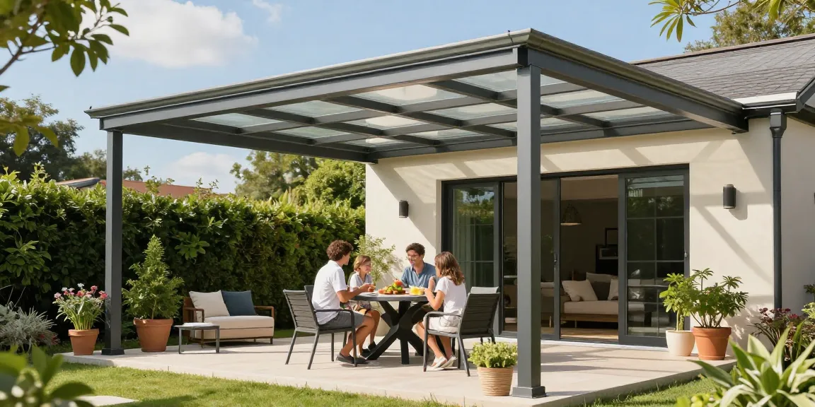 Terrassenüberdachungen schaffen einen einladenden Outdoor-Bereich für Familie und Freunde.