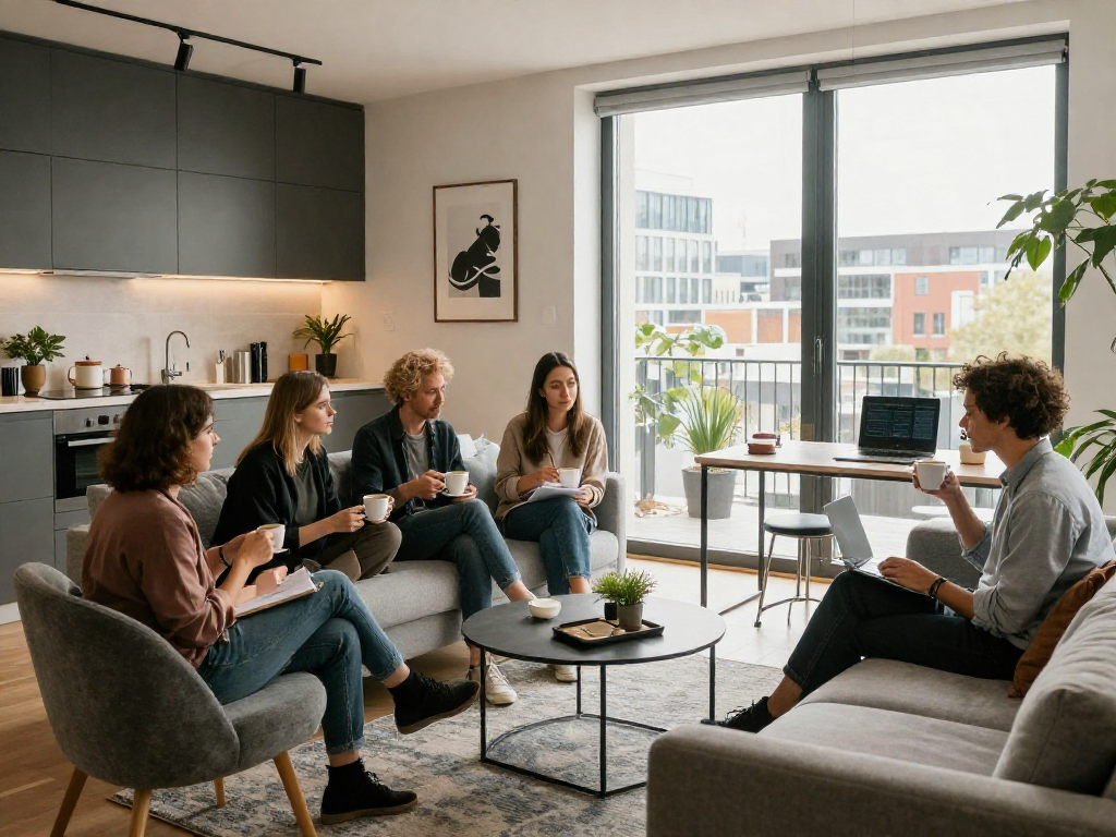 Moderne Monteurzimmer in Hannover für Geschäftsreisende mit entspannter Atmosphäre und hochwertigen Annehmlichkeiten.
