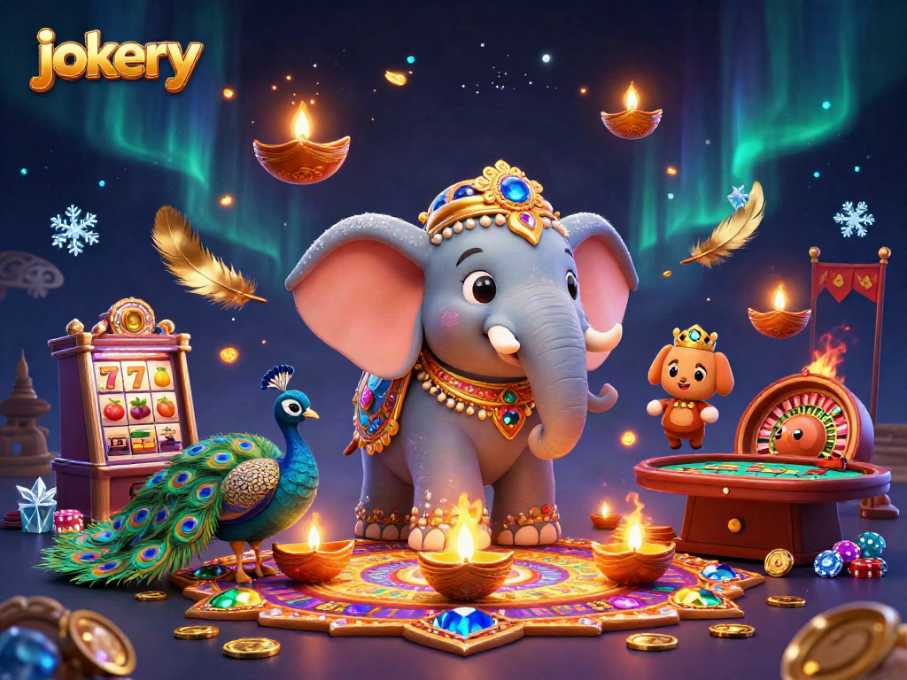 Engage in thrilling jokery games with a vibrant casino atmosphere and festive characters